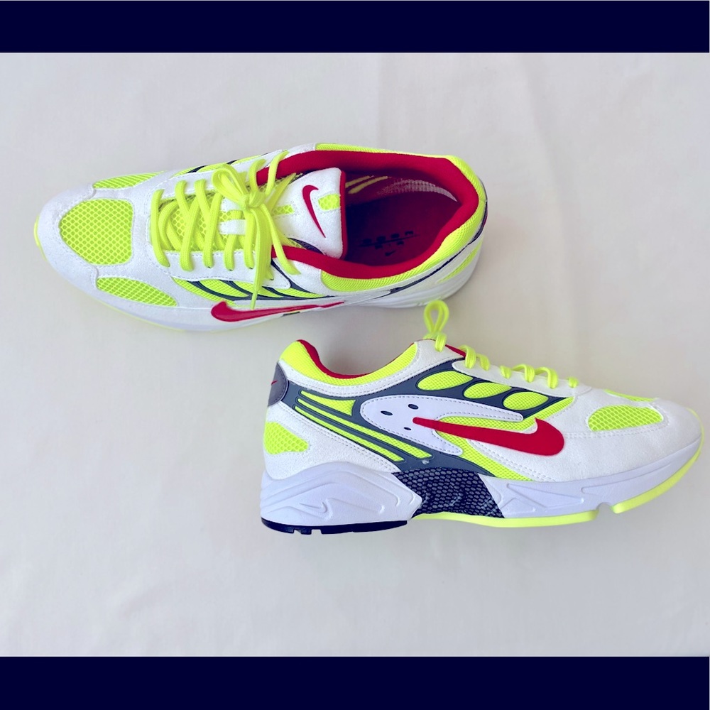 Nike Air Ghost Racer-White/Atom Red-Neon Yellow